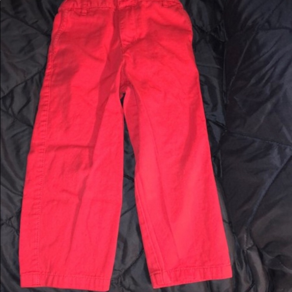 Bright red casual pants